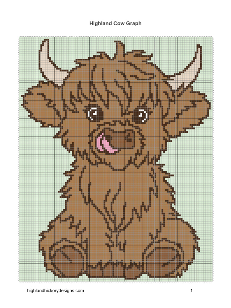 Highland Cow Color Block Graph | PDF