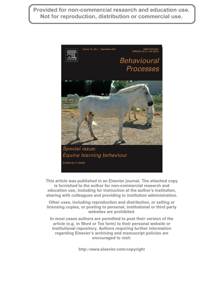 Document 1 | PDF | Horses | Cognitive Science