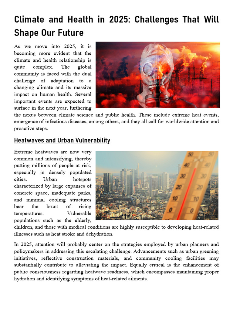 Climate and Health in 2025 | PDF | Public Health | Heat Wave