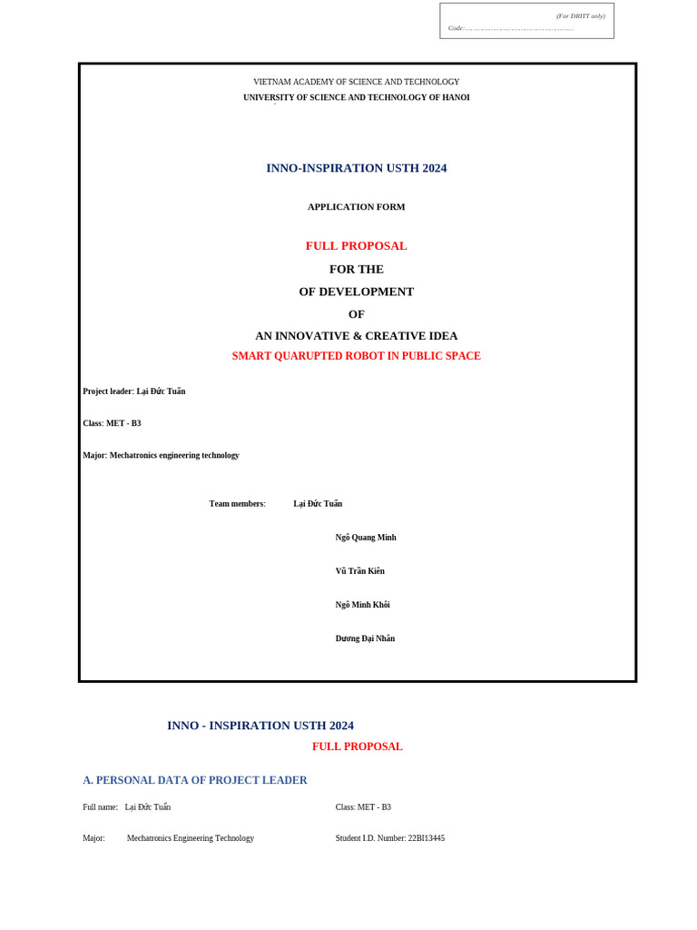Smart Quadrupled Robot Proposal | PDF | Kinematics | Robot