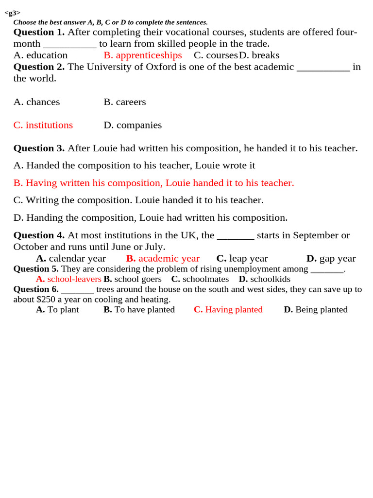 English Composition and Grammar Exercises | PDF