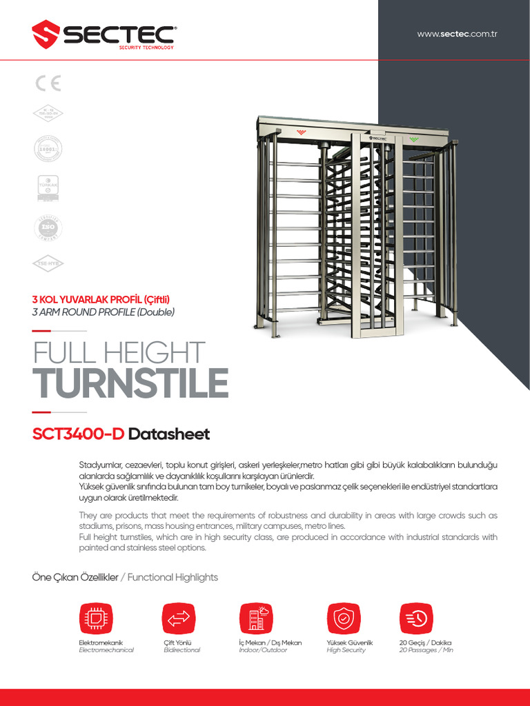 SCT3400 D 3 Kol Yuvarlak Profil Double | PDF