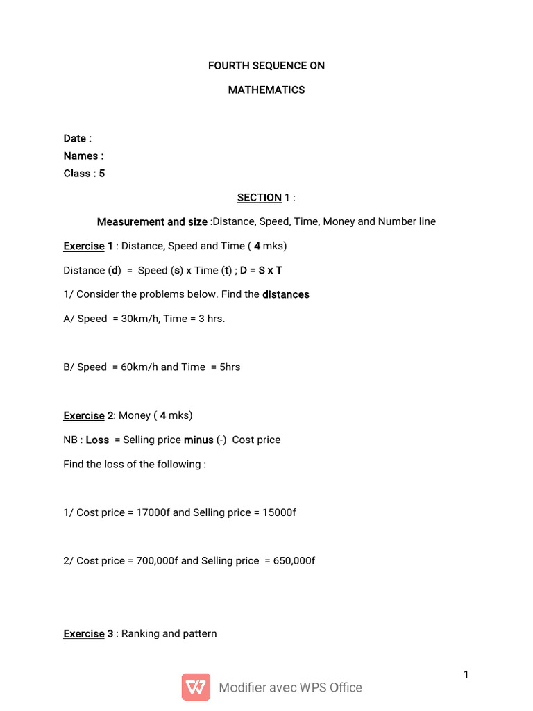 Mathematics Measurement and Patterns | PDF