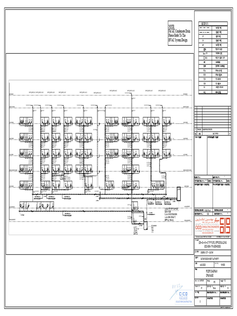 Drainage Riser Diagram for Office Building | PDF