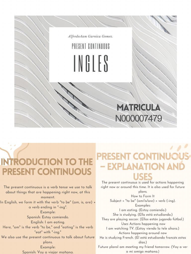 Present Continuous. | PDF