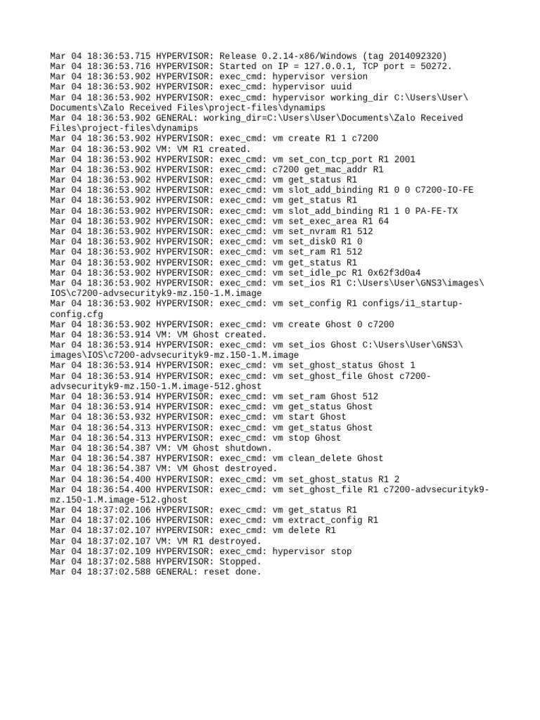 Hypervisor VM Management Log | PDF | Classes Of Computers | System Software