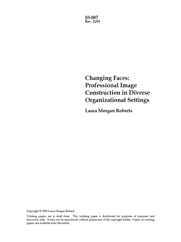 Changing Faces Professional Image Construction in Diverse ...