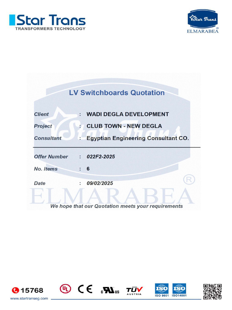 022F22025 Technical Offer PDF Relay Electrical Engineering