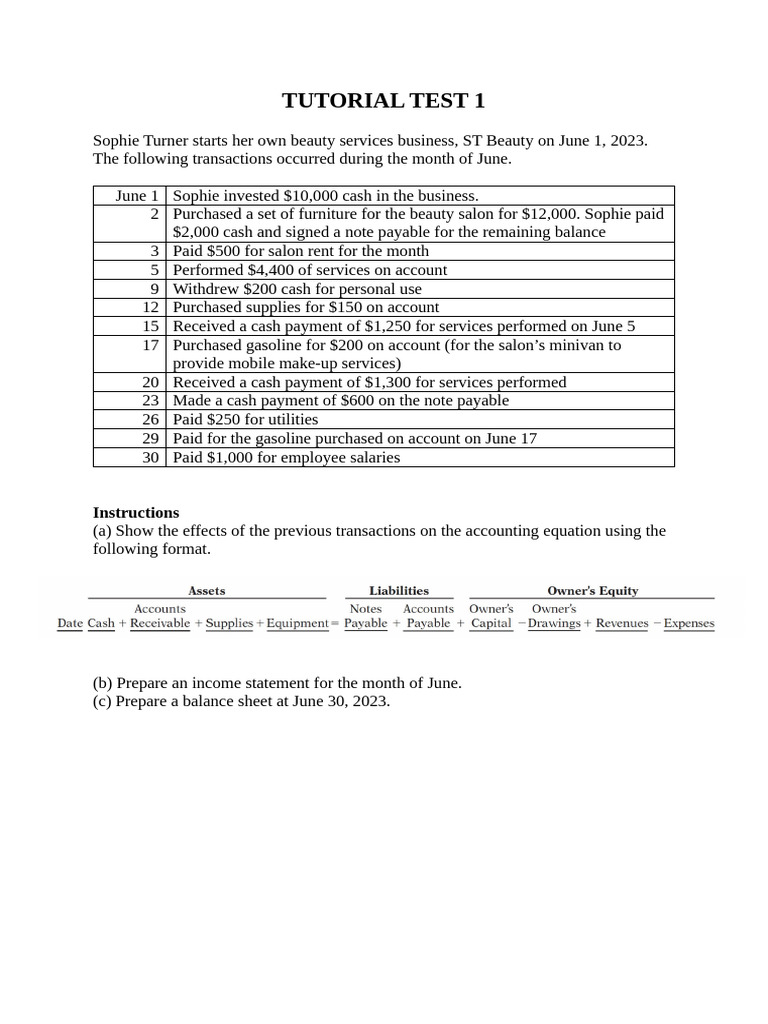 TUTORIAL TEST 01 | PDF