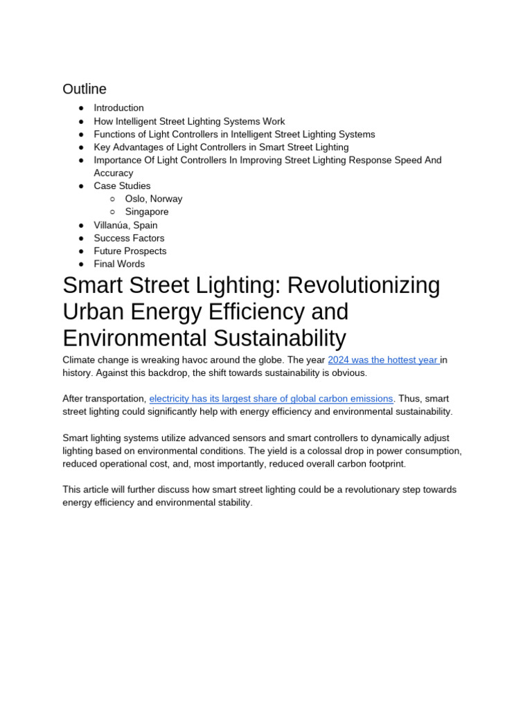 Photo inspiration: Visual Reference: Smart Street Lighting Revolutionizing Urban Energy Efficiency And Environmental Sustainability