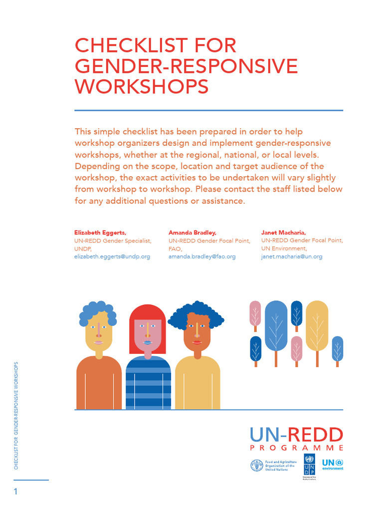 Gender-Responsive Workshop Checklist | PDF | Gender | Gender Studies