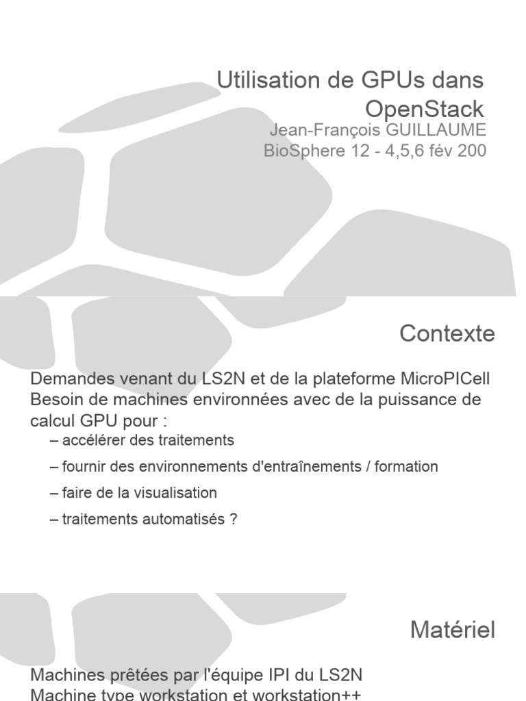 Utilisation des GPUs dans OpenStack | PDF | Processeur graphique ...