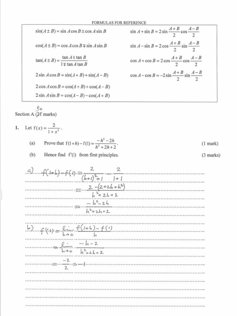 2223 - Mock - S6 - MATH - M2 - MS (1) 2 | PDF