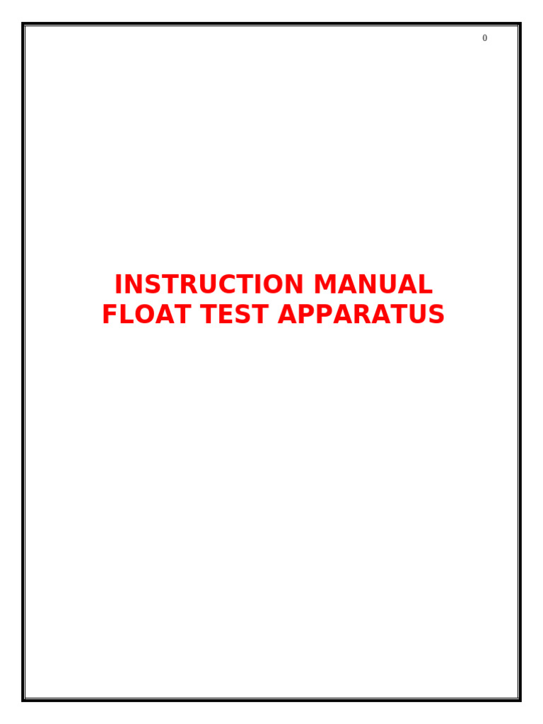 Float test | PDF | Temperature | Thermometer