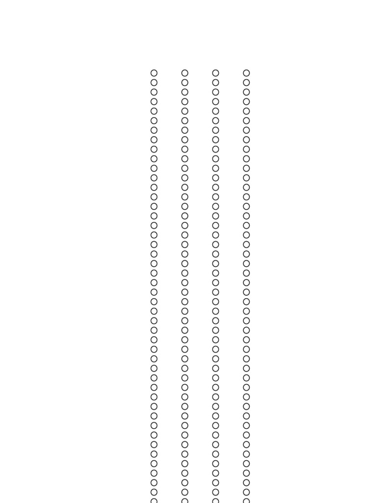 Circular Answer Sheet Template PDF | PDF