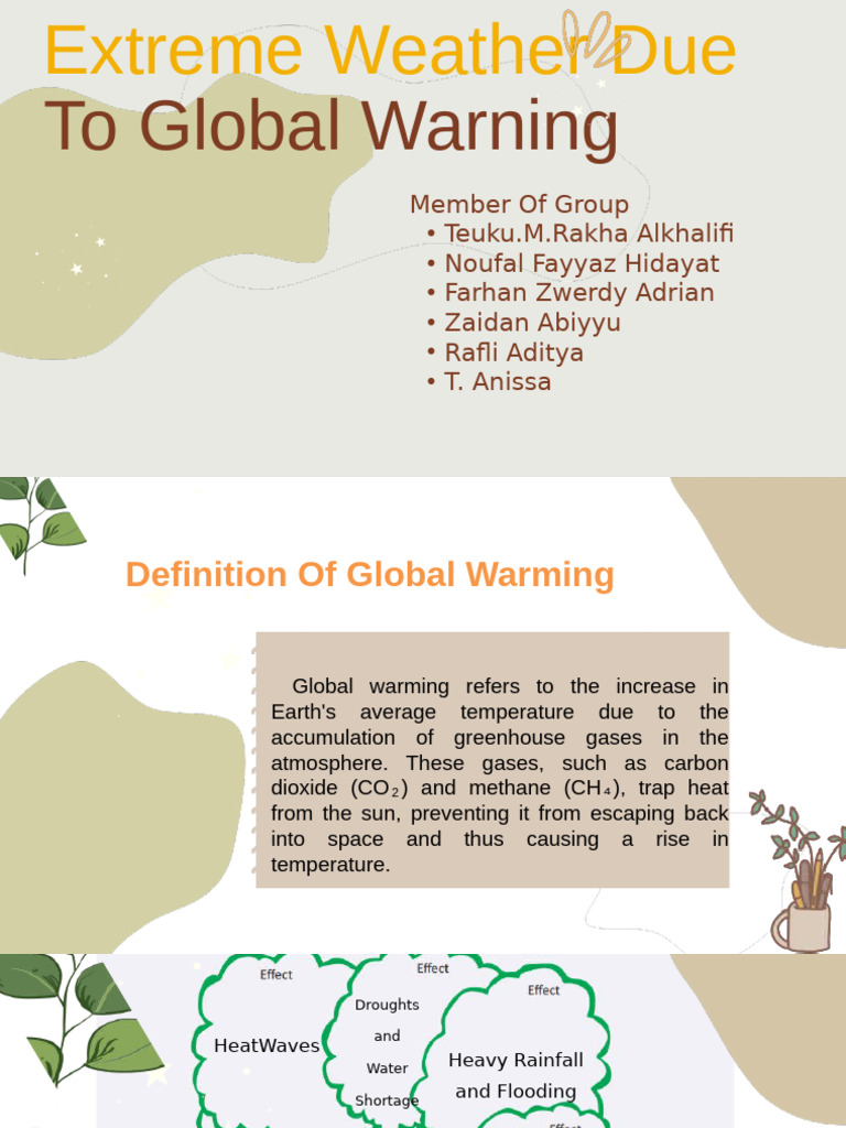 Extreme Due To Global Warmingug | PDF | Climate Change | Extreme Weather