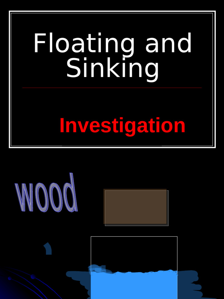 Floating and Sinking Investigation | PDF