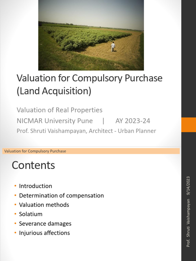 Land Acquisition Valuation Insights | PDF | Real Estate Appraisal ...