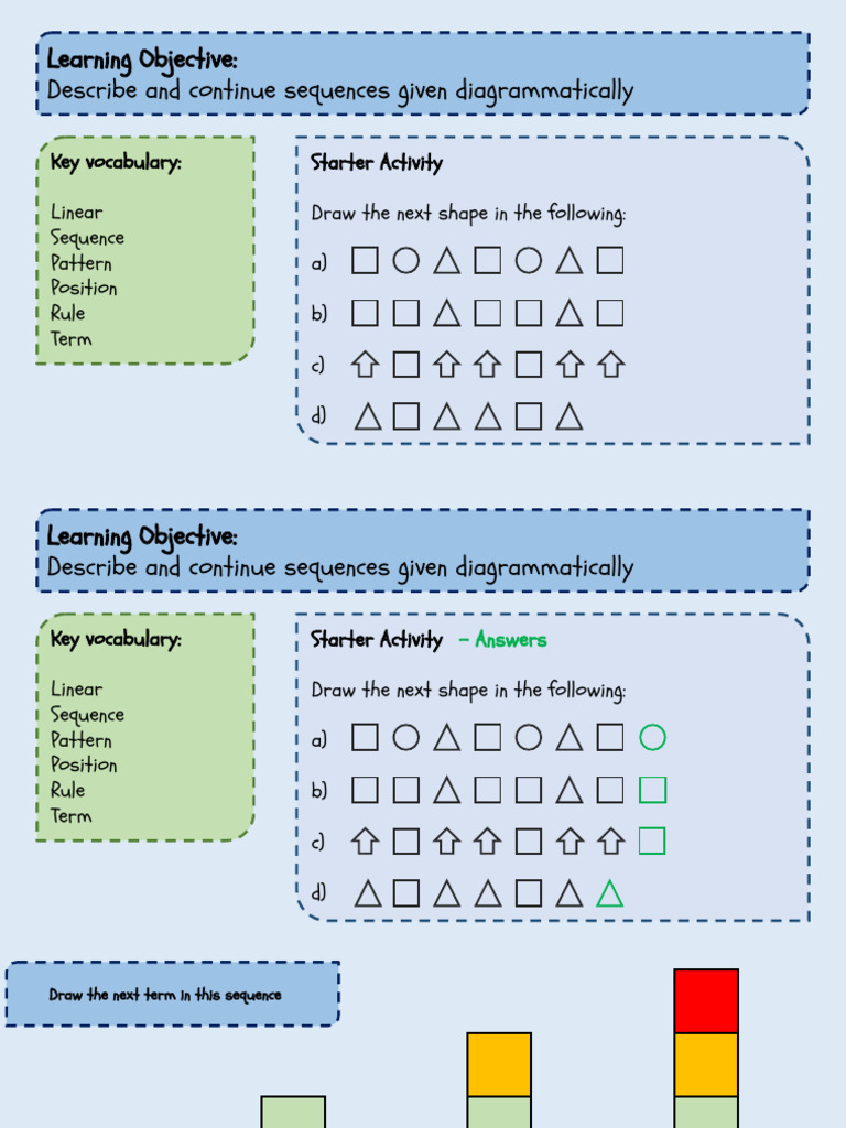 Diagrammatic Sequences and Patterns | PDF | Sequence | Multiplication
