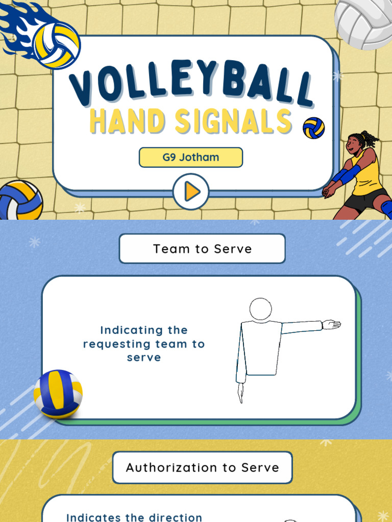 Volleyball Hand Signals and Faults | PDF | Referee | Volleyball