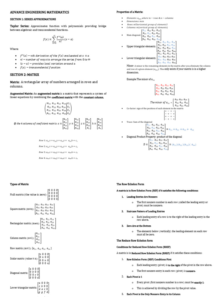 Math - Advance Engineering Mathematics | PDF | Matrix (Mathematics ...