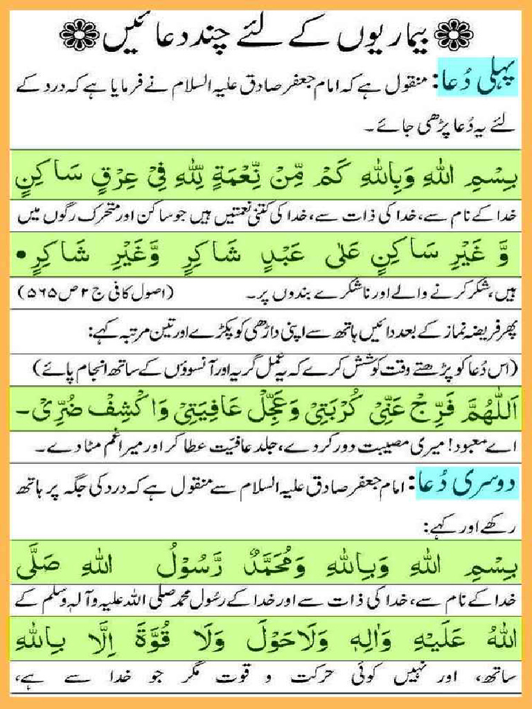 10 Duas For Shifa | PDF