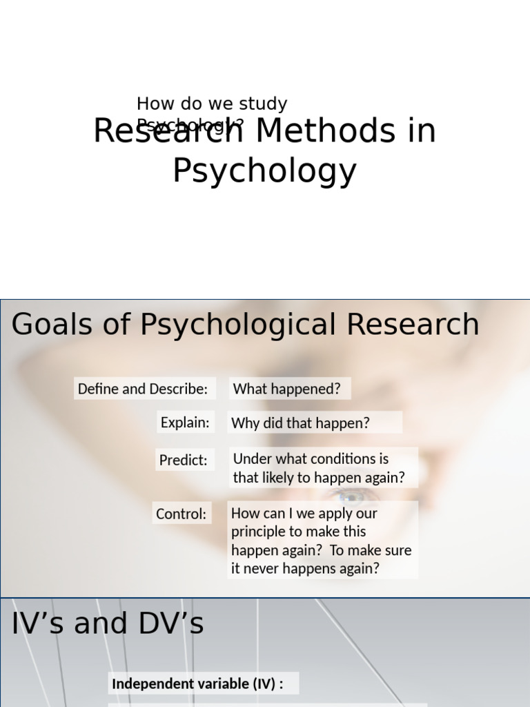 Research Methods in Psychology | PDF | Experiment | Validity (Statistics)