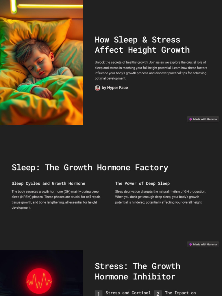 Sleep, Stress, and Height Growth | PDF | Sleep | Stress (Biology)