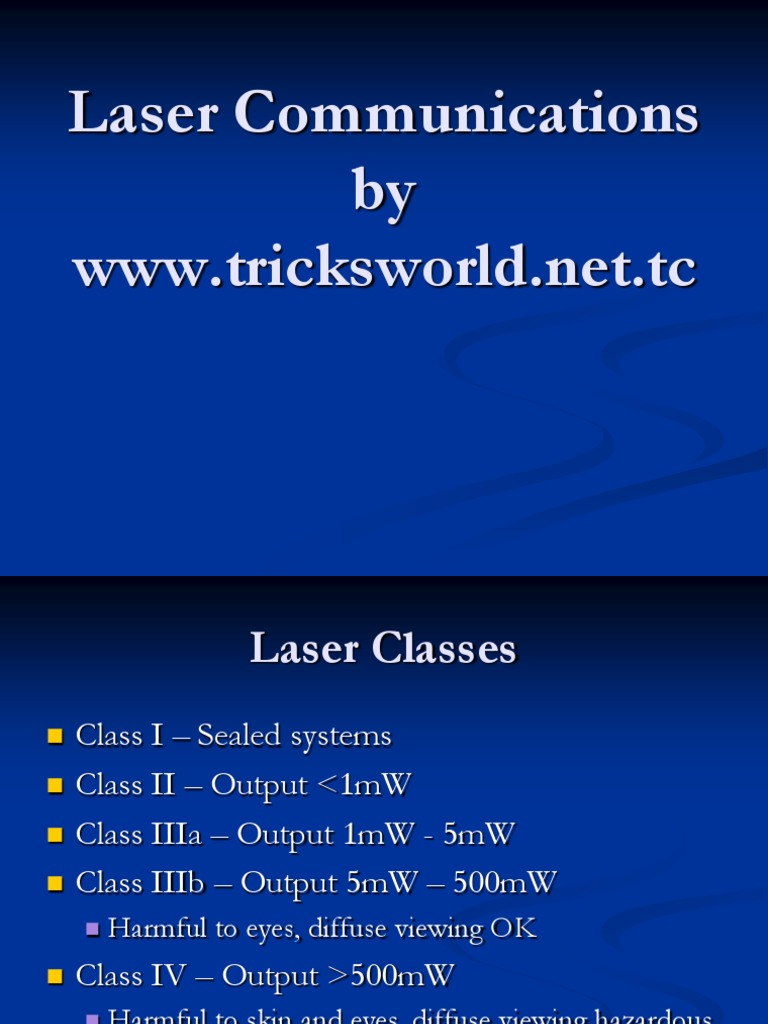 Laser communications by pdf