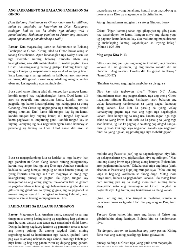 Script Communion | PDF