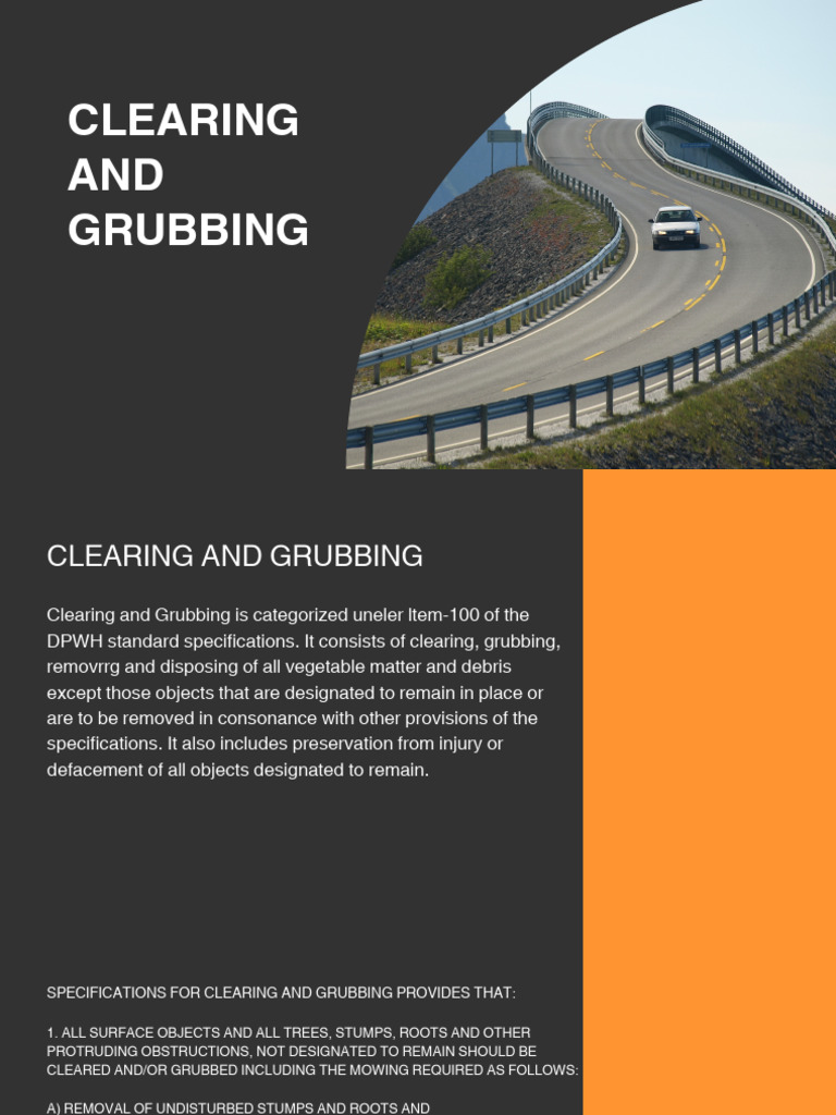 DPWH Clearing and Grubbing Guidelines | PDF