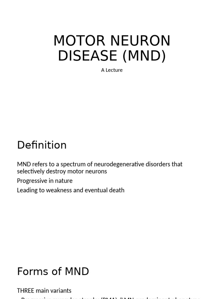 Understanding Motor Neuron Disease (MND) | PDF | Nervous System
