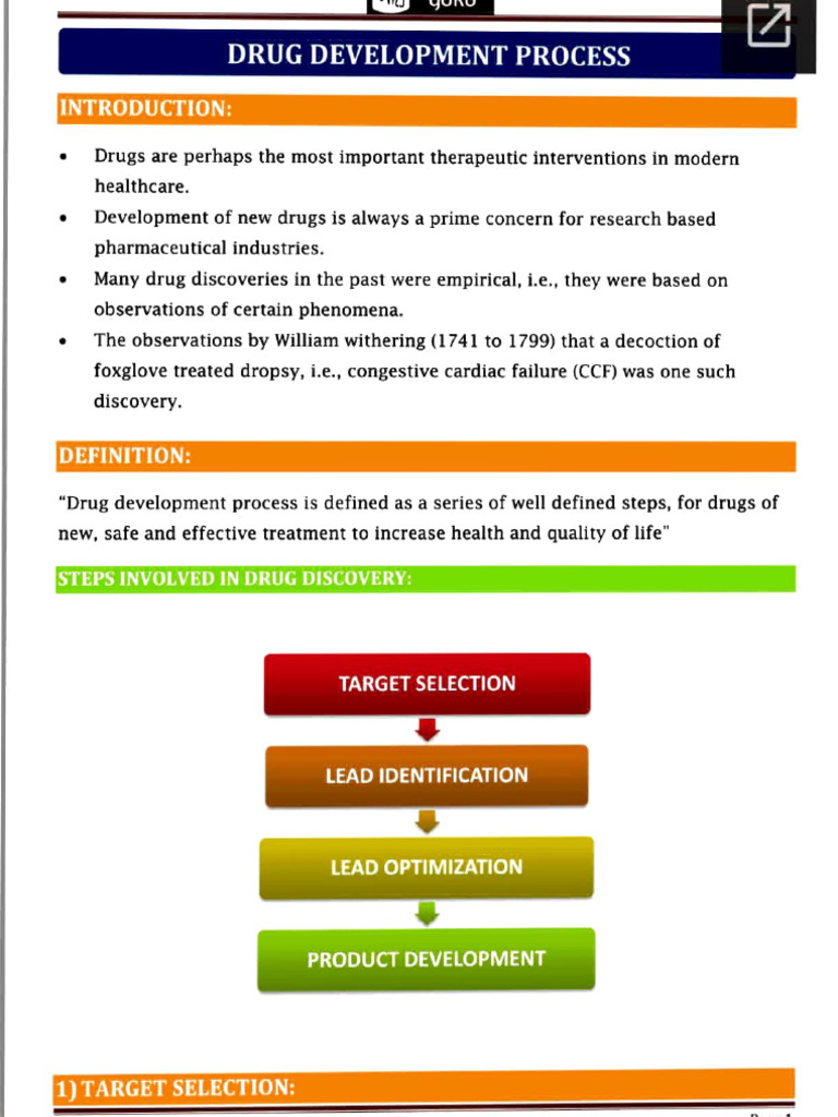 Overview of Drug Development Process | PDF | Pharmacology | Clinical Trial