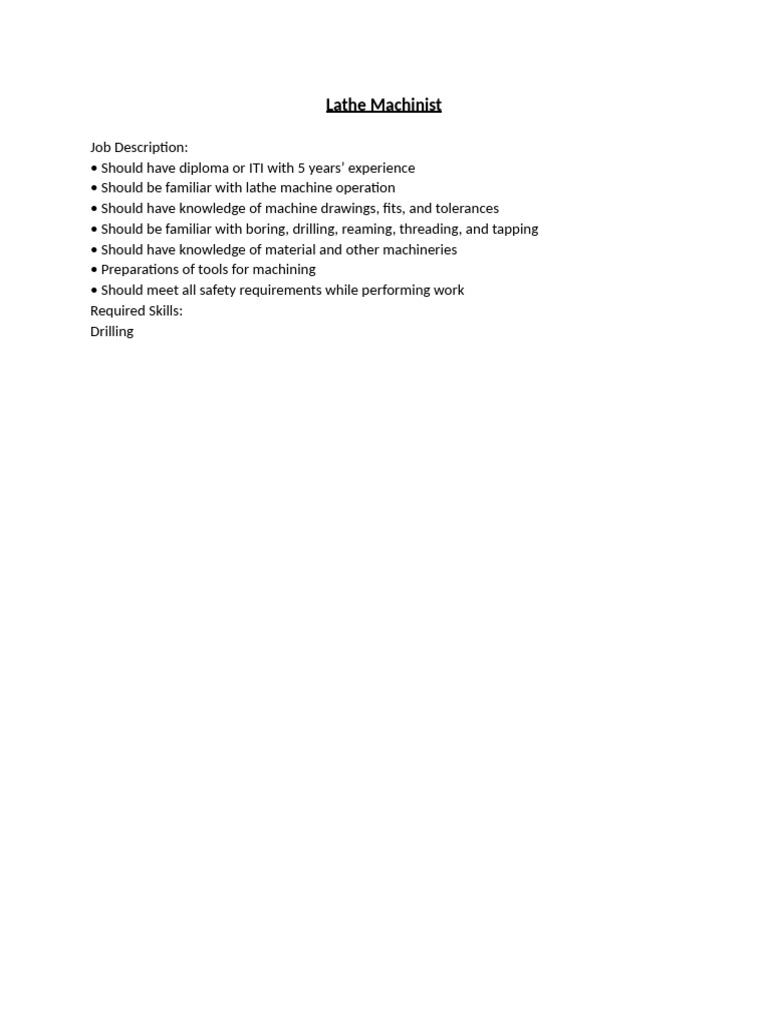 LATHE MACHINIST SALARY visual data 6