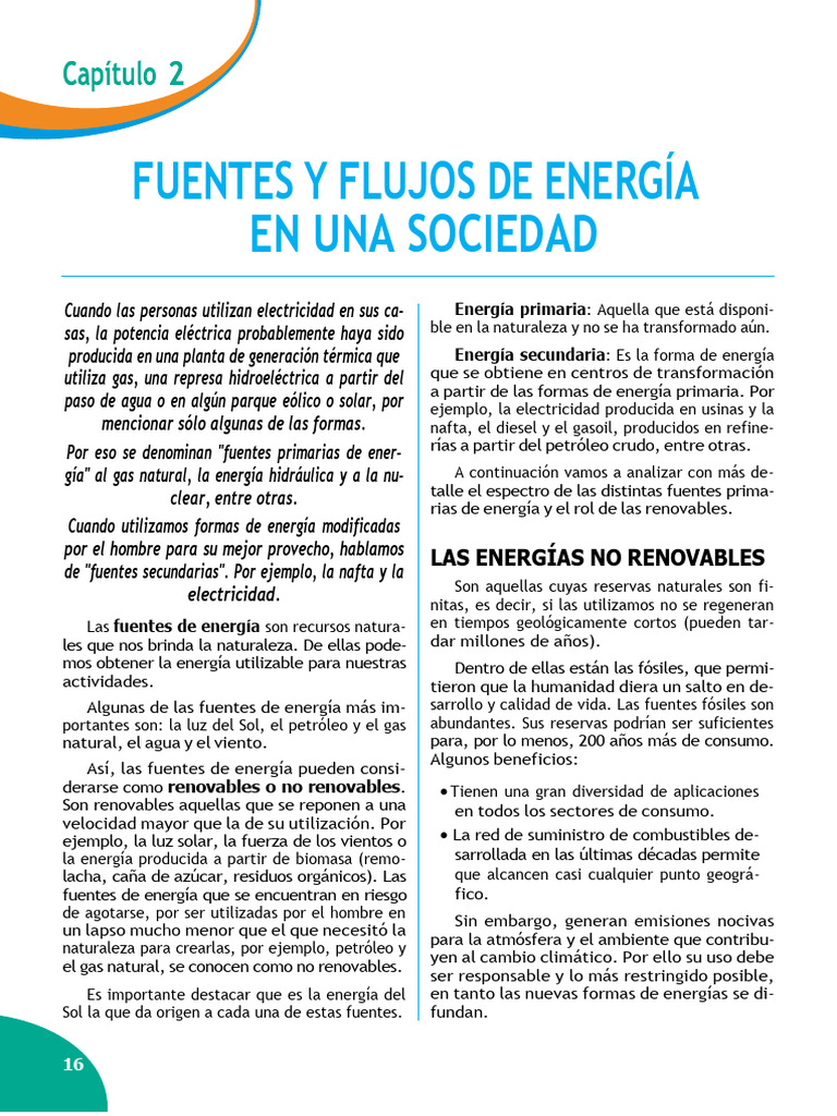 Fuentes y Flujos de Energía en Una Sociedad | PDF | Energía renovable ...