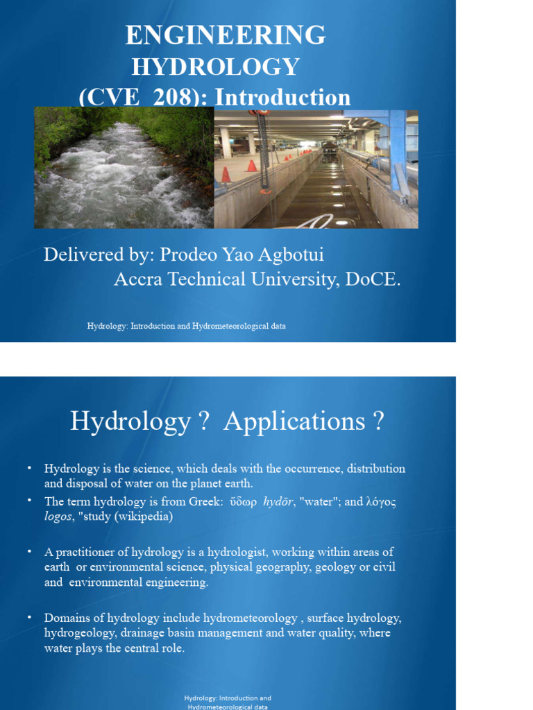 Introduction to Engineering Hydrology | PDF | Hydrology | Precipitation