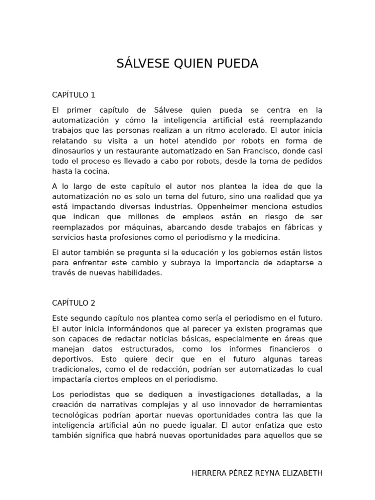Sálvese Quien Pueda | PDF