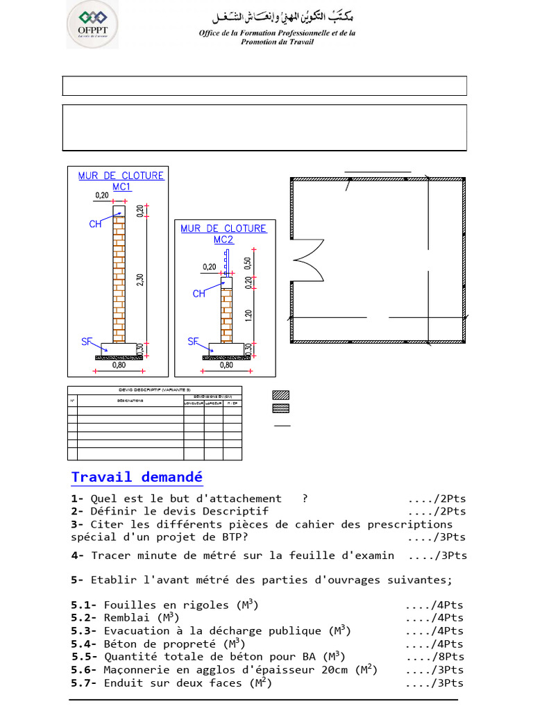 Devis descriptif et évaluation BTP 2019 | PDF | Bâtiment (construction ...