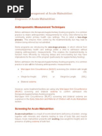 Integrated Management of Acute Malnutrition