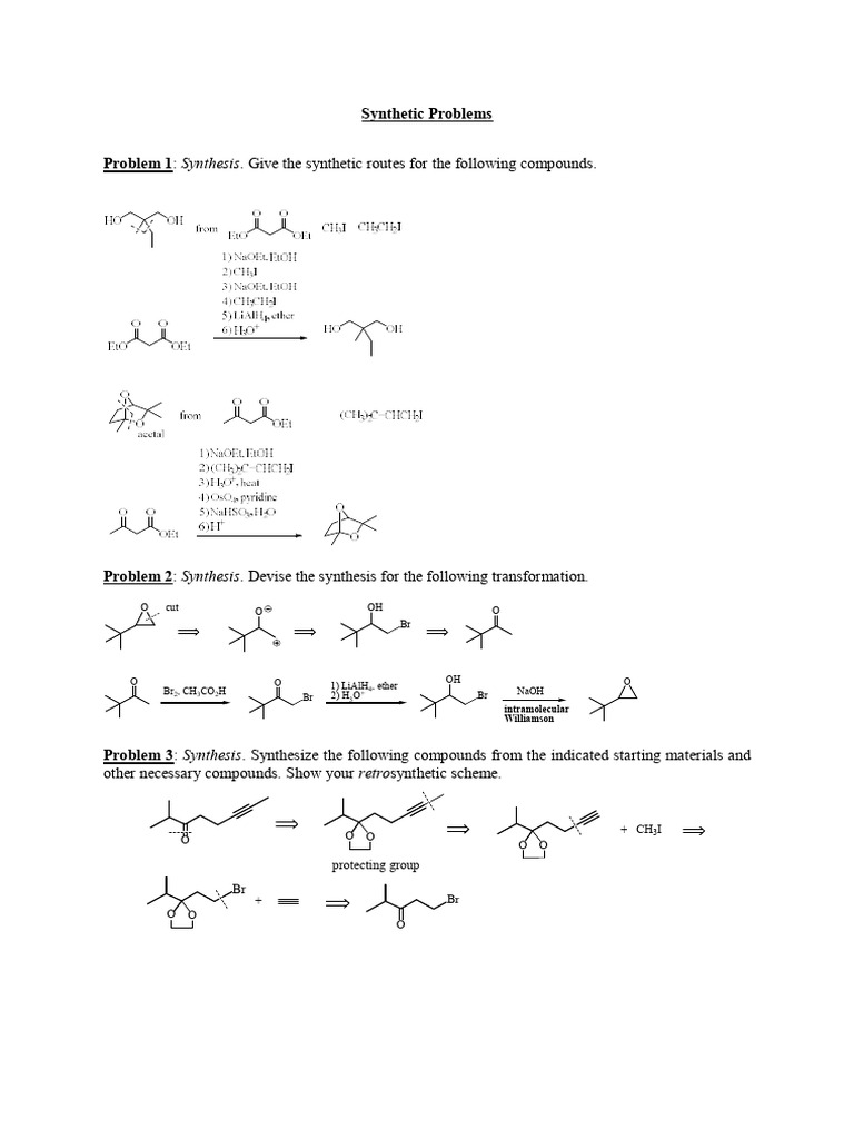 Synthetic Routes and Transformations Guide | PDF