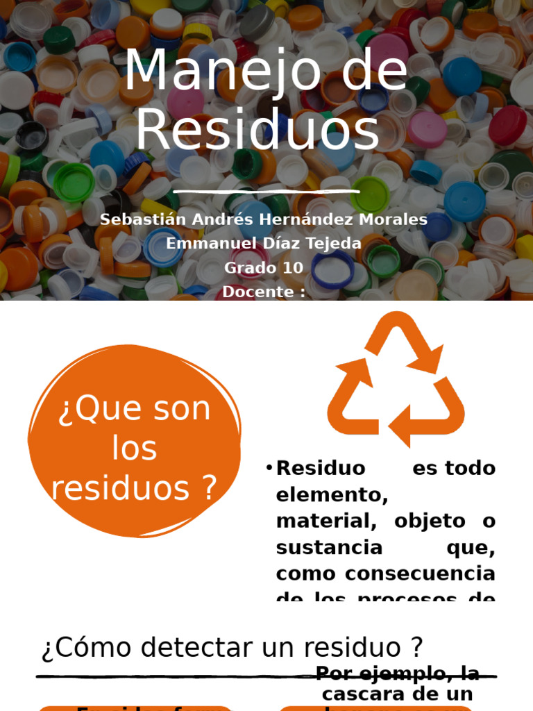 Clasificación y Manejo de Residuos | PDF | Residuos | Gestión de residuos