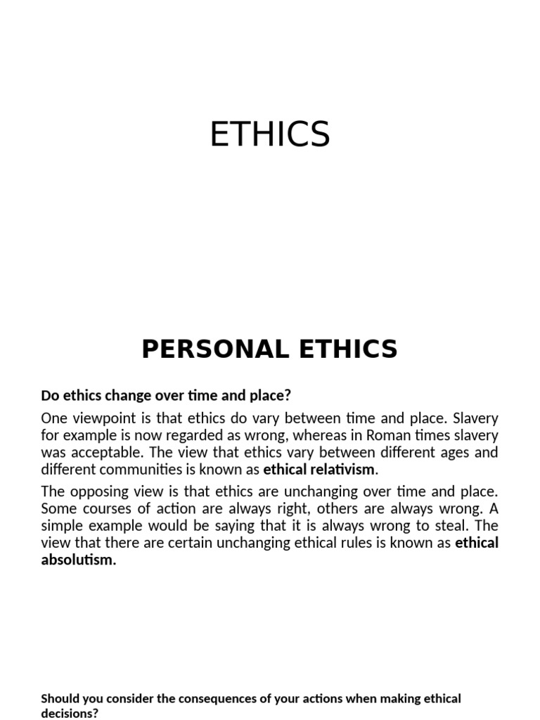 Understanding Ethical Theories and Dilemmas | PDF | Utilitarianism ...