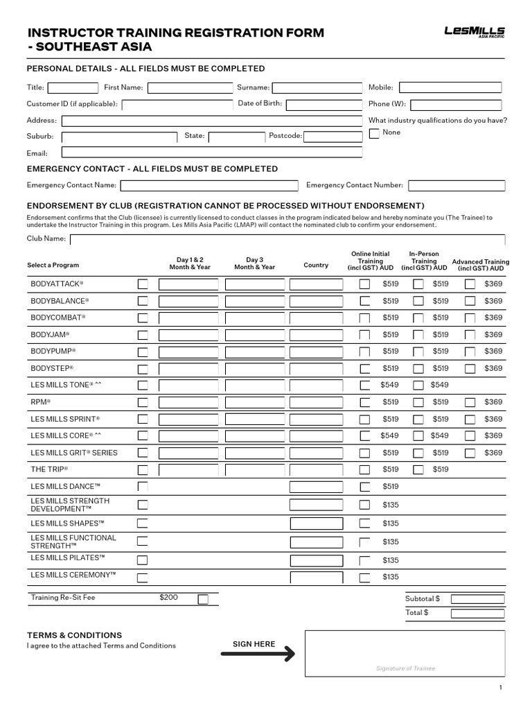 Training Registration Form | PDF | Contractual Term | Legal Remedy