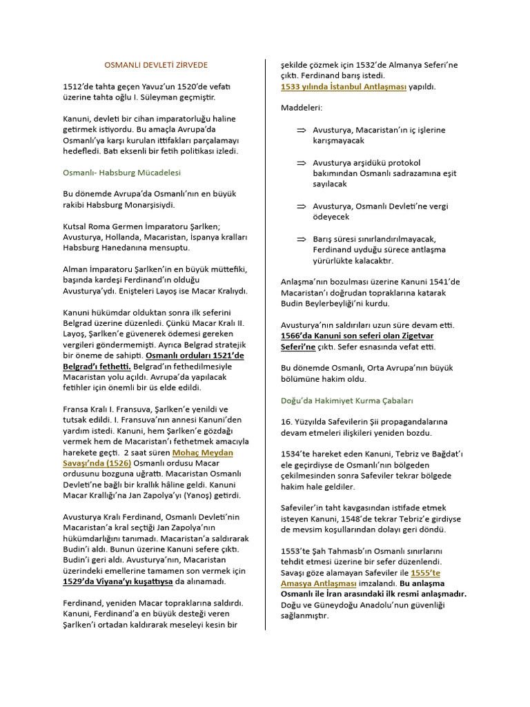 Osmanlı Devleti Zirvede | PDF