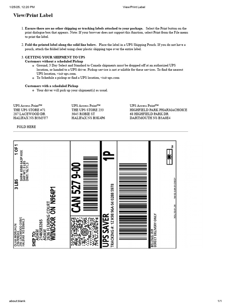 How to Print and Attach UPS Labels | PDF