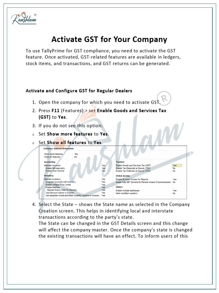 Chapter 20 - GST in TallyPrime - Part 1 | PDF | Value Added Tax | Economies