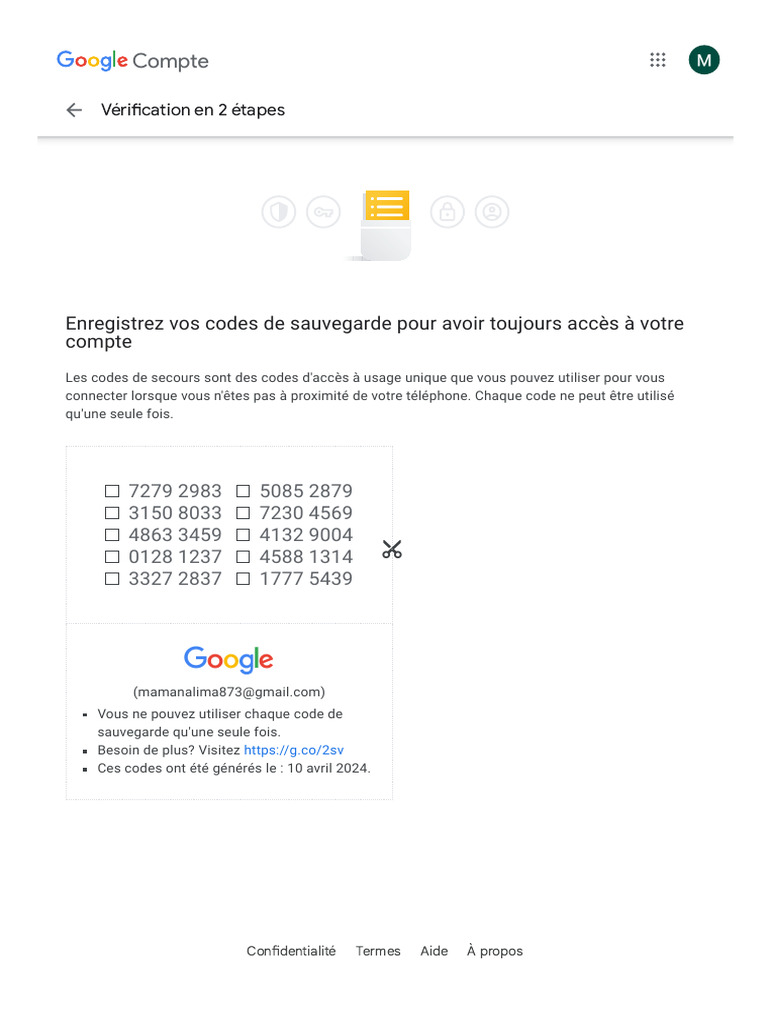 Codes de vérification à usage unique | PDF