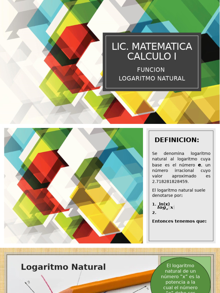 Funcion Del Logaritmo Natural | PDF | Logaritmo | Exponenciación