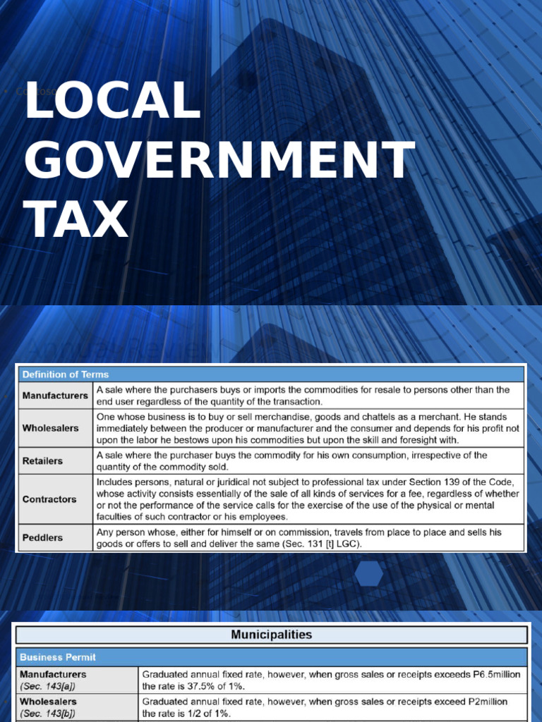 Local Government Taxation (2 of 2) | PDF