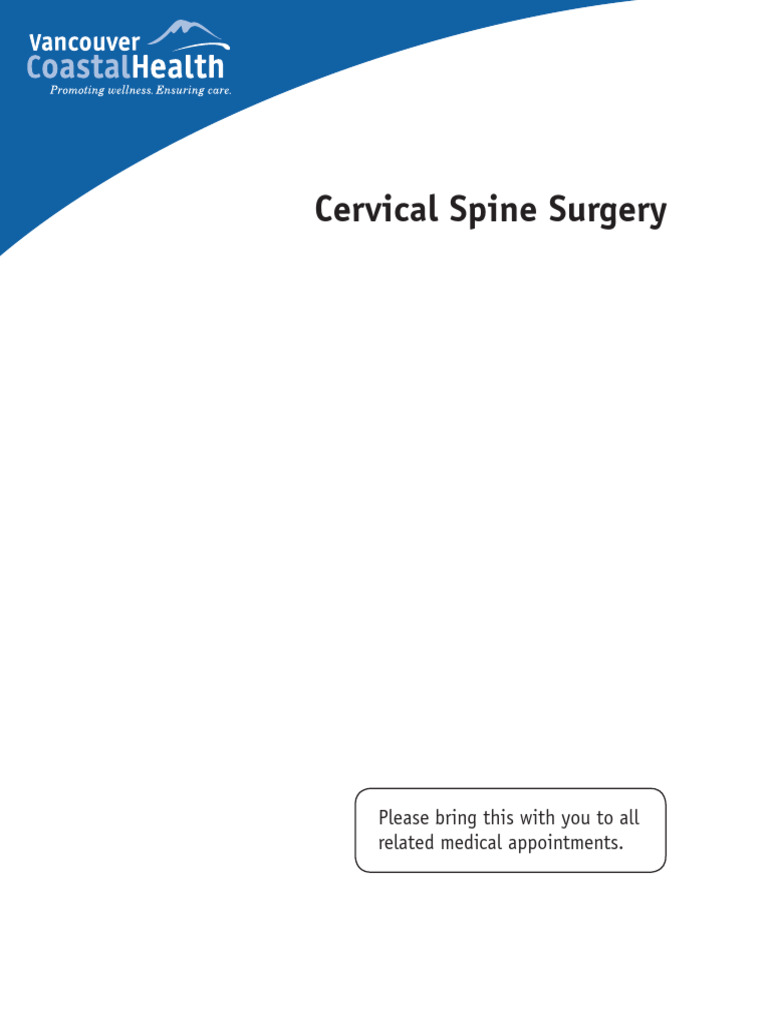 Cervical Spine Surgery Guide | PDF | Vertebral Column | Anesthesia